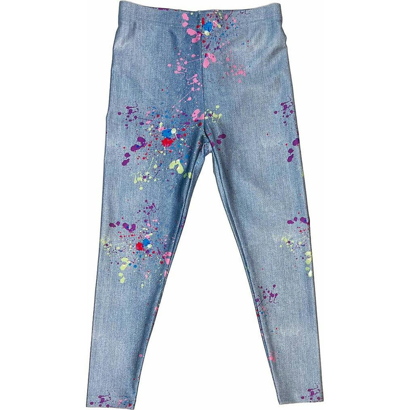 Girls Hi-Shine Mid Rise Slim Band Leggings
