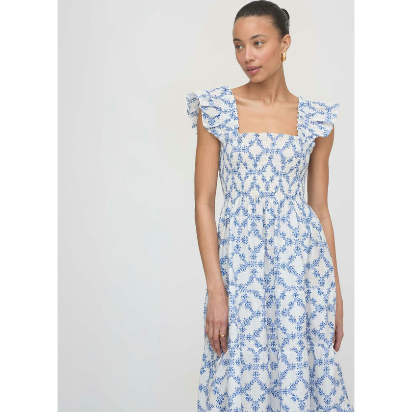 The Ellie Nap Dress - Blue Marigold Block
