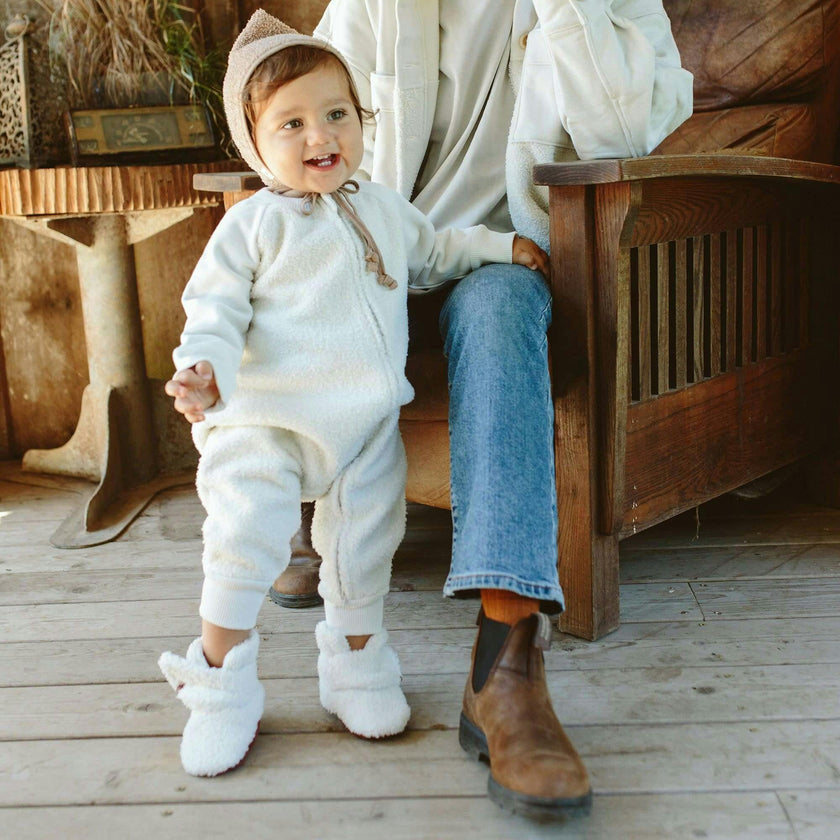 STAY ON SHERPA BOOTS | ALABASTER
