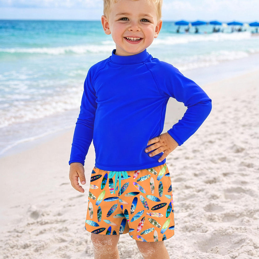 Dylan Boys Surfboard Print Board Shorts