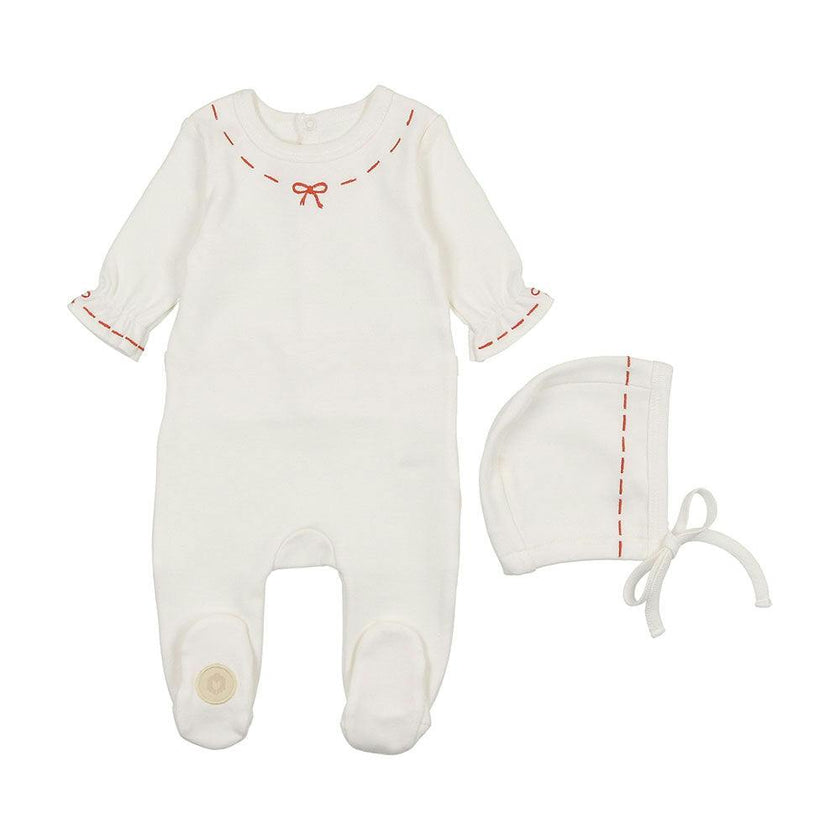 Soft Stitches Footie & Hat Set