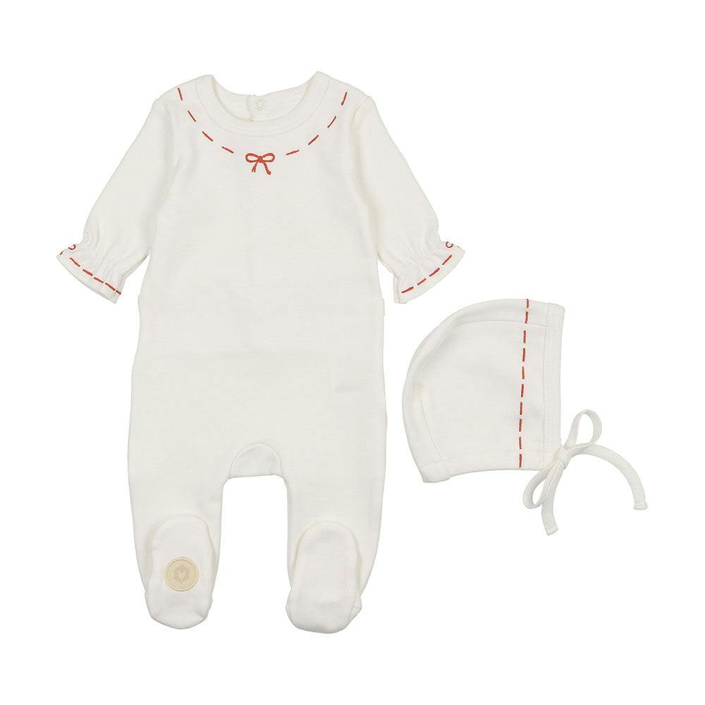 Soft Stitches Footie & Hat Set
