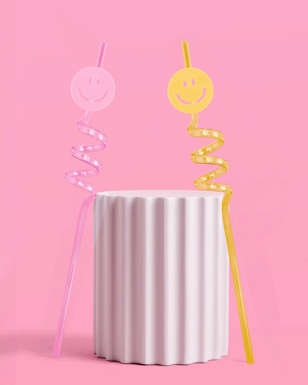 Smiley Straws - 16 reusable straws