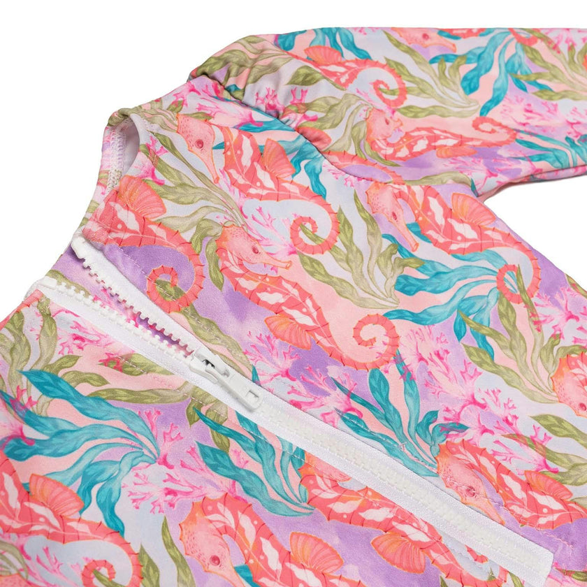 Long Sleeve One Piece Swimsuit with Side Ties