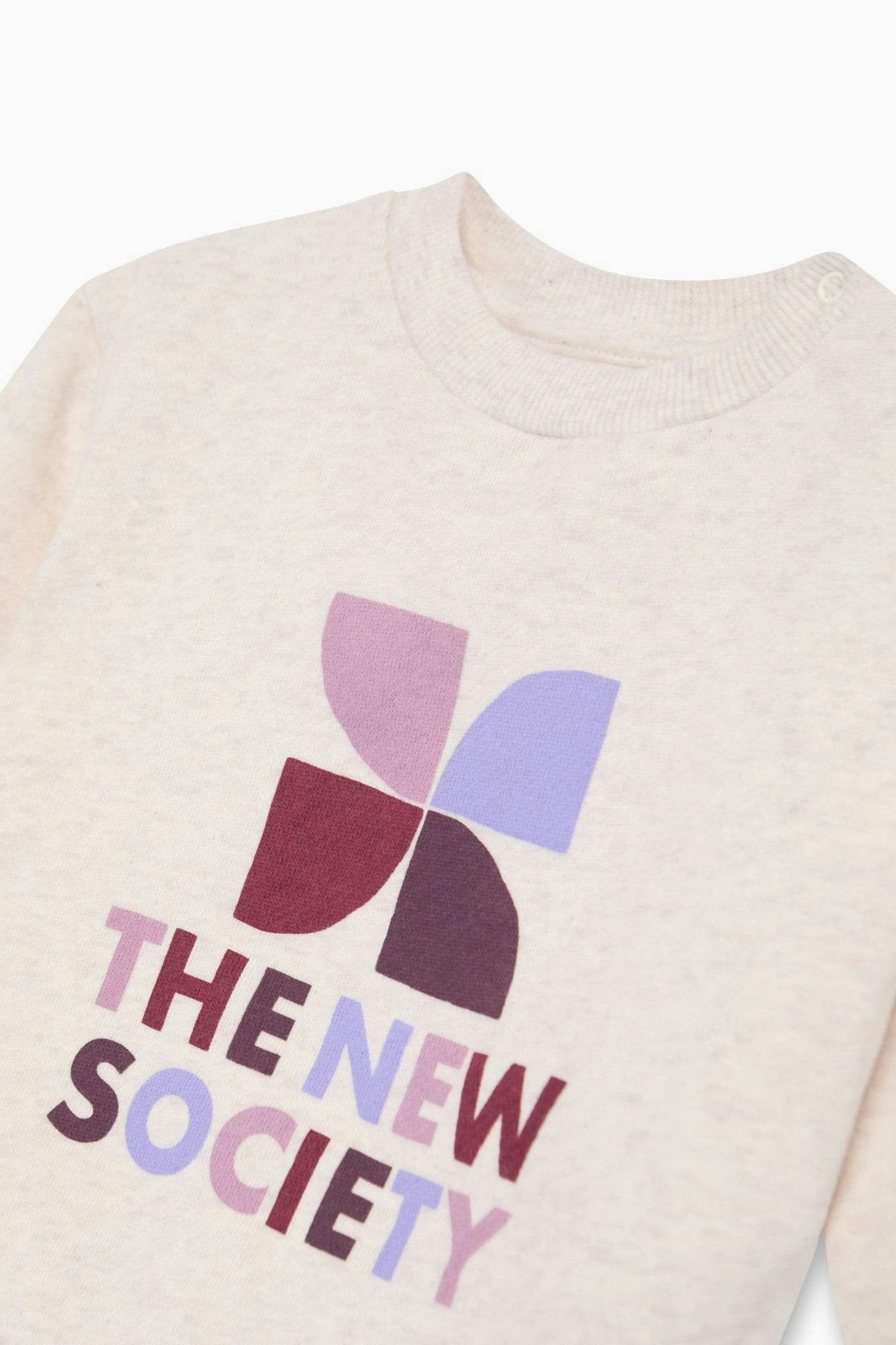 TNS Logo Baby Sweatshirt Whisper White Melange