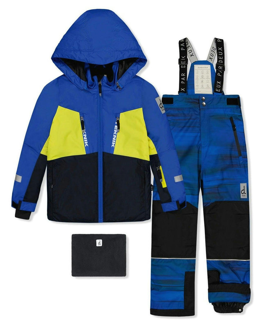 Two Piece Teknik Snowsuit Royal Blue And Yellow