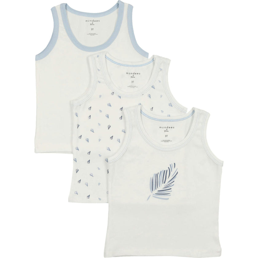 Feather Print Boy Undershirts 3 Pack