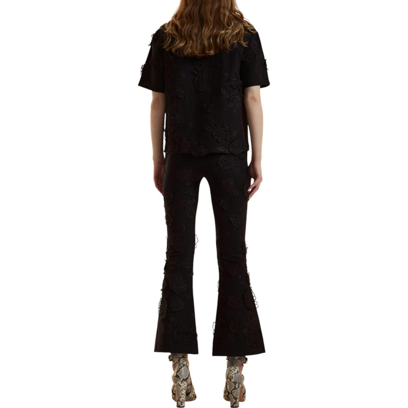 Embroidered Floral Applique Top