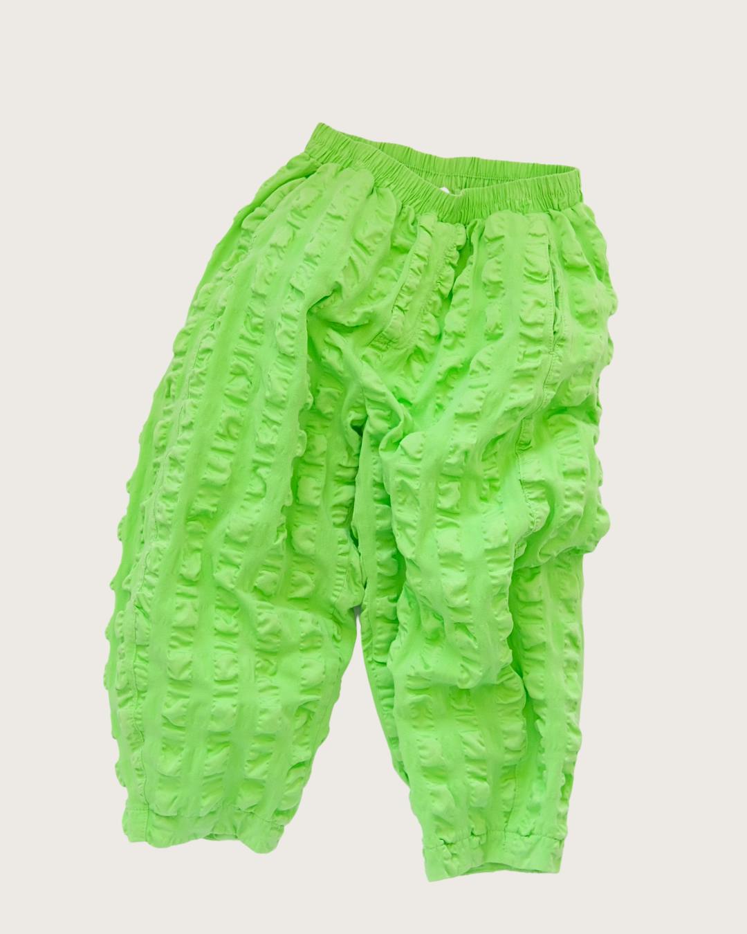Manu Green Giant Seersucker Trousers