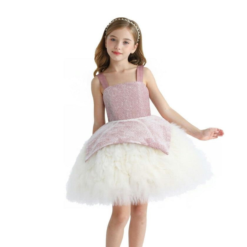 Pink Glitter & Tulle Celebration Dress