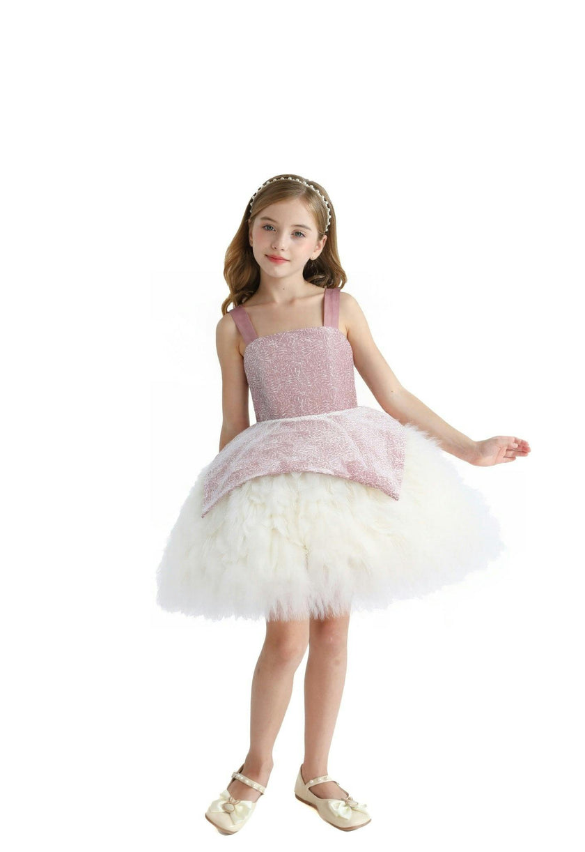 Pink Glitter & Tulle Celebration Dress