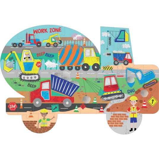 Construction 40pc "Truck" Shaped Jigsaw