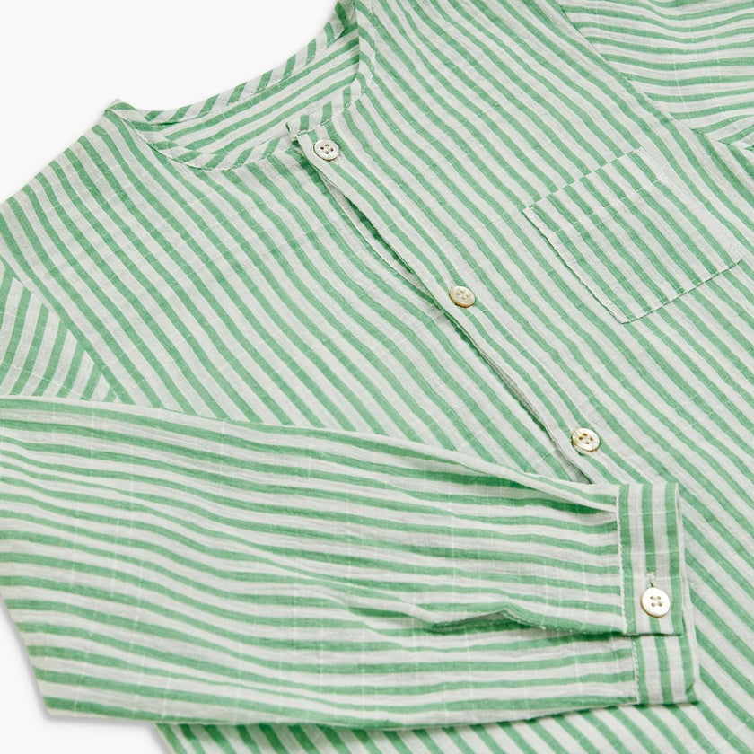 Victor Shirt Mint Stripe