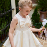Ivory Anastasia Bow Tulle Dress
