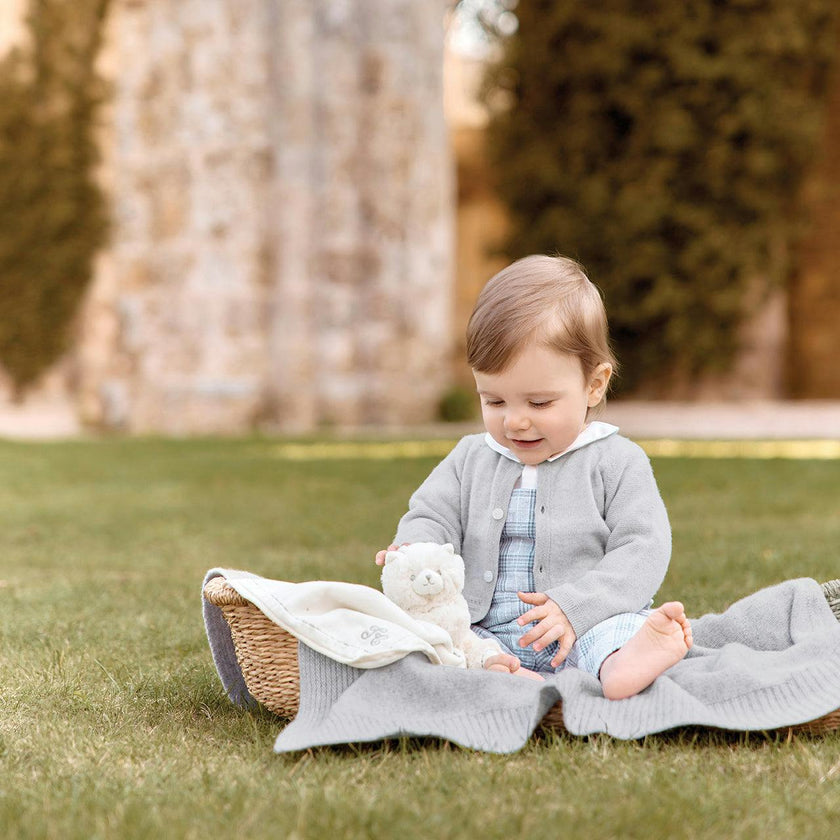 TARTINE ET CHOCOLAT Overall Baby Set - Gris Chiné Clair