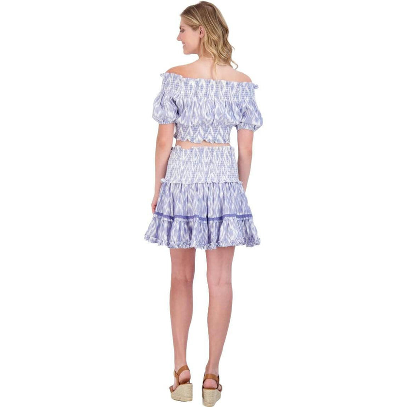 Women's Amelie Crop Top & Skirt Set, Blue