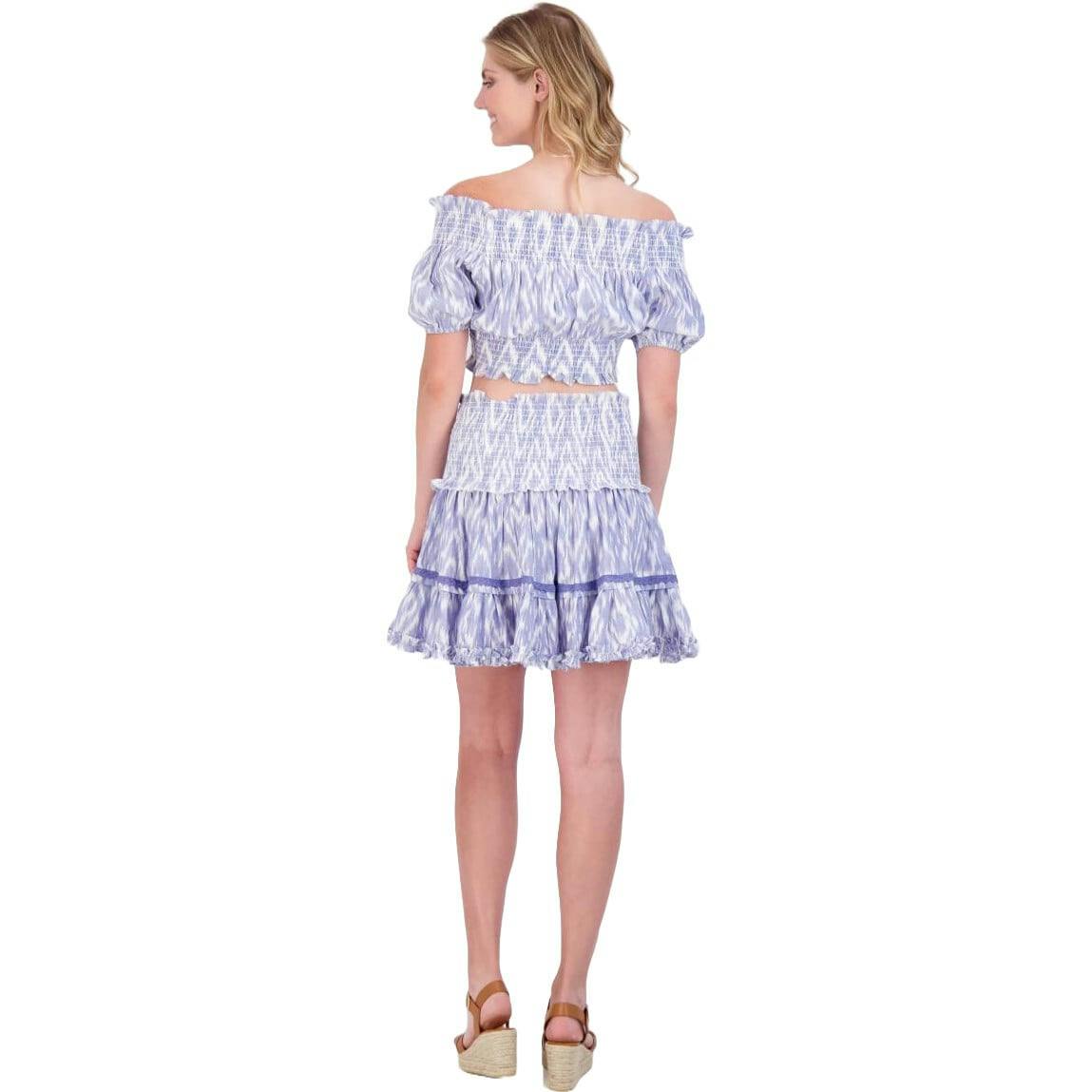 Women's Amelie Crop Top & Skirt Set, Blue