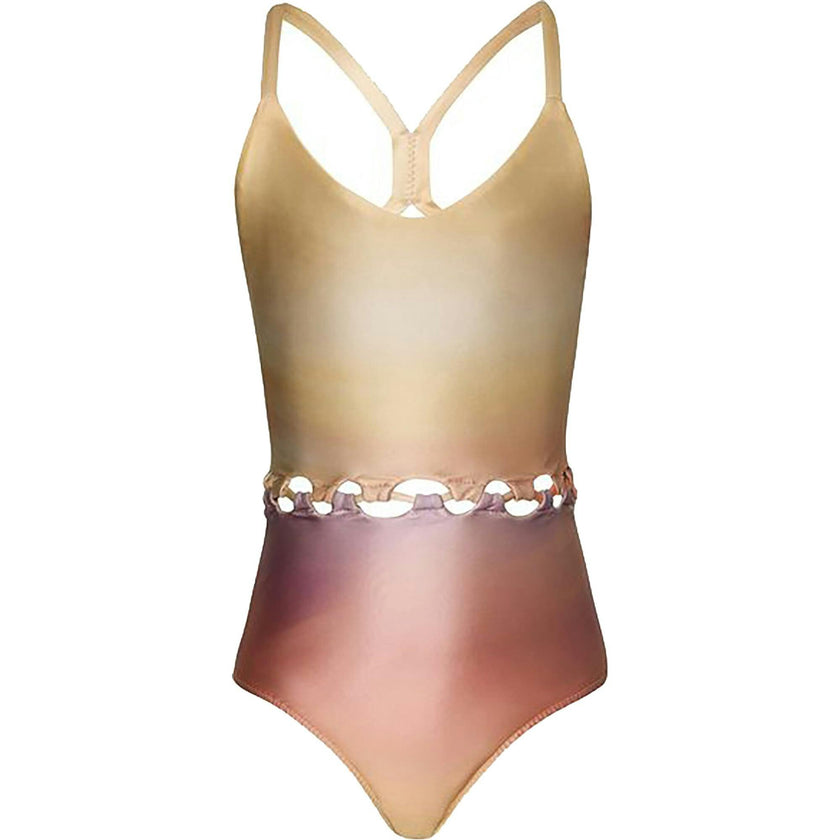 Cammy Loop Design One-Piece Swimsuit, Prints