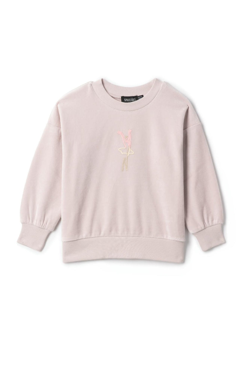 Ballerina Embroidered Long Sleeve Sweatshirt