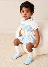 Leather T-Bar Baby Shoes in Sky Blue (20-26EU)