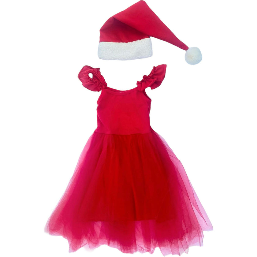 Red Elf Holiday Dress for Kids – Christmas Party Outfit -  Eco-friendly stocking stuffer