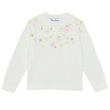 TARTINE ET CHOCOLAT Embroidered Floral Sweater - Nacre
