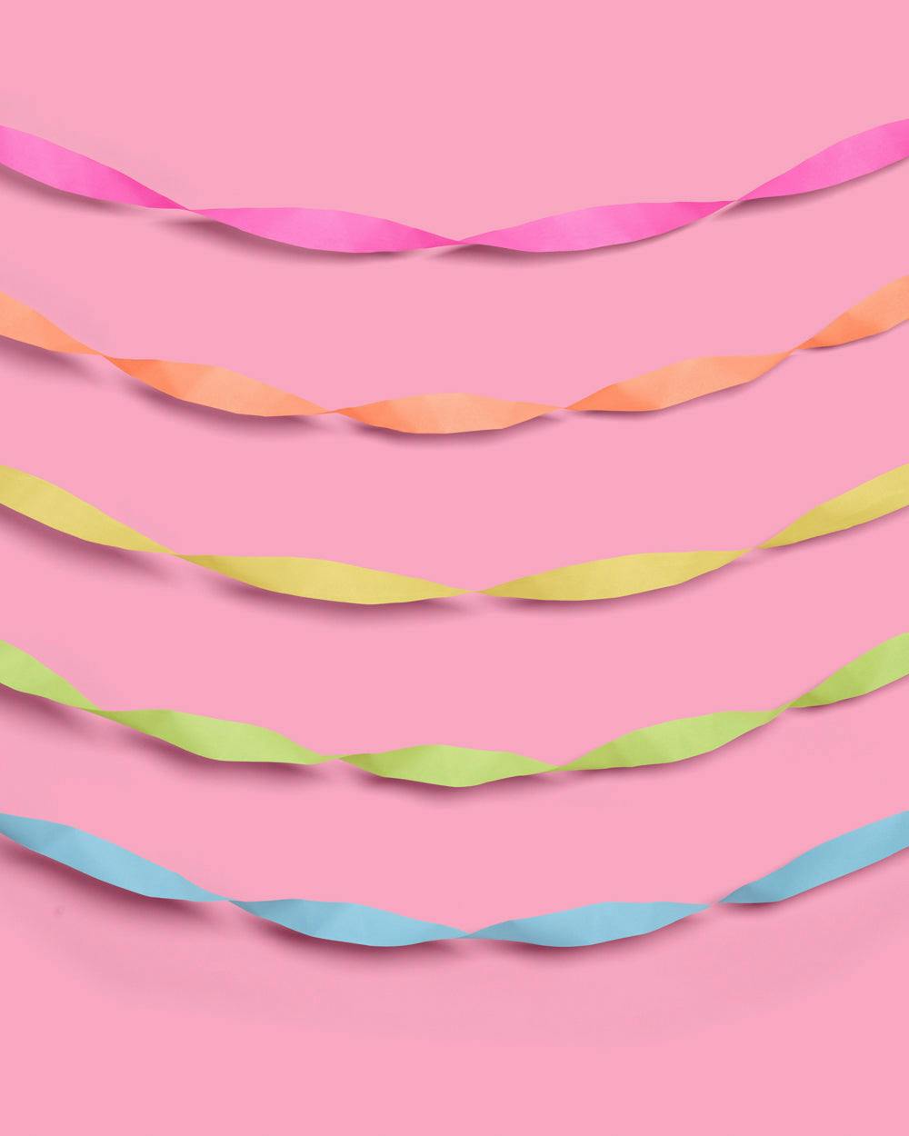 Pool Party Streamers - 5 crepe paper rolls