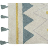 Azteca Natural Washable Rug, Blue