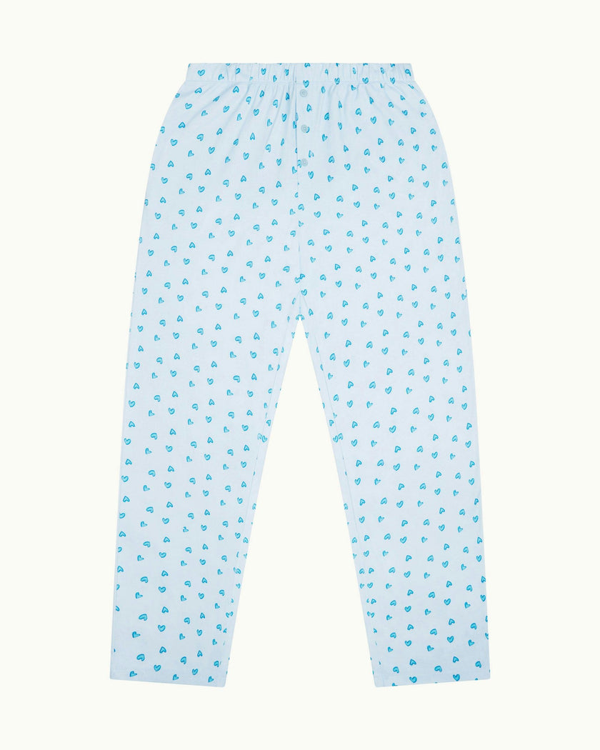 Love Heart Pyjama - Adult Blue