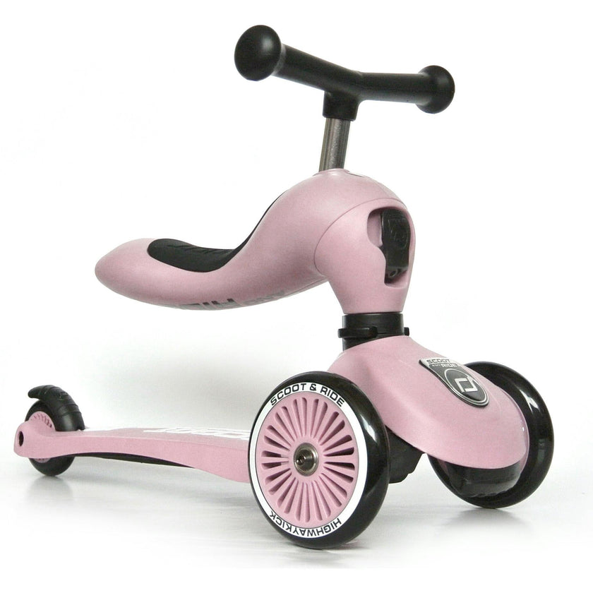 HighwayKick 1 Scooter and Ride On Toy Rose