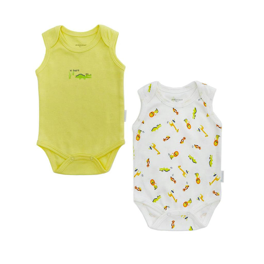 Andy Wawa Baby Yellow Cute Crocodile 2-Piece Body Set