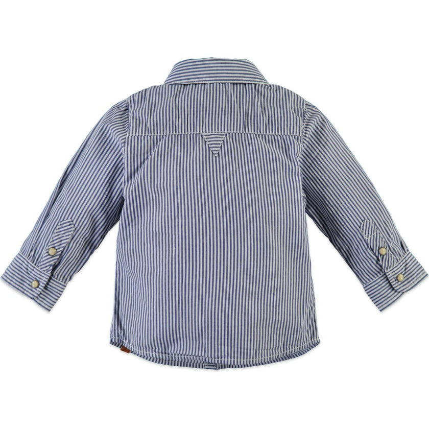 Classic Crew Neck Button-Up Shirt