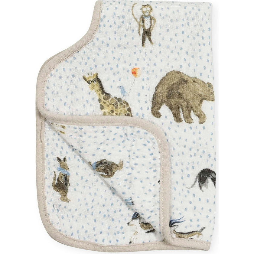 Cotton Muslin Burp Cloth - Party Animals