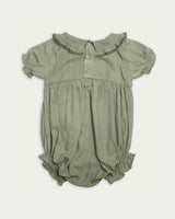 Mathilda Baby Bubble Romper - Sage Green