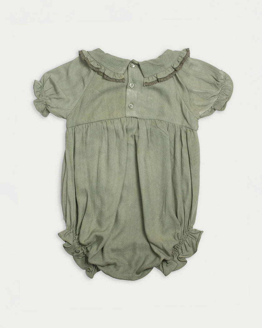 Mathilda Baby Bubble Romper - Sage Green