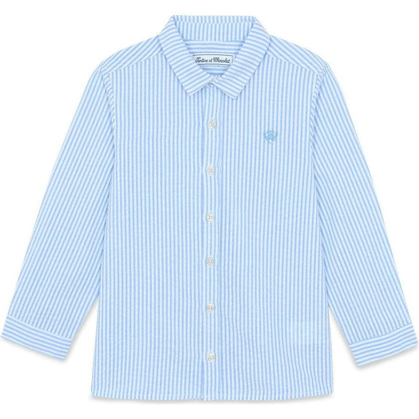 TARTINE ET CHOCOLAT Azure Stripes Collared Shirt