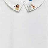Baby Short-Sleeved Monty Bodysuit in Augustus Lion & Friends