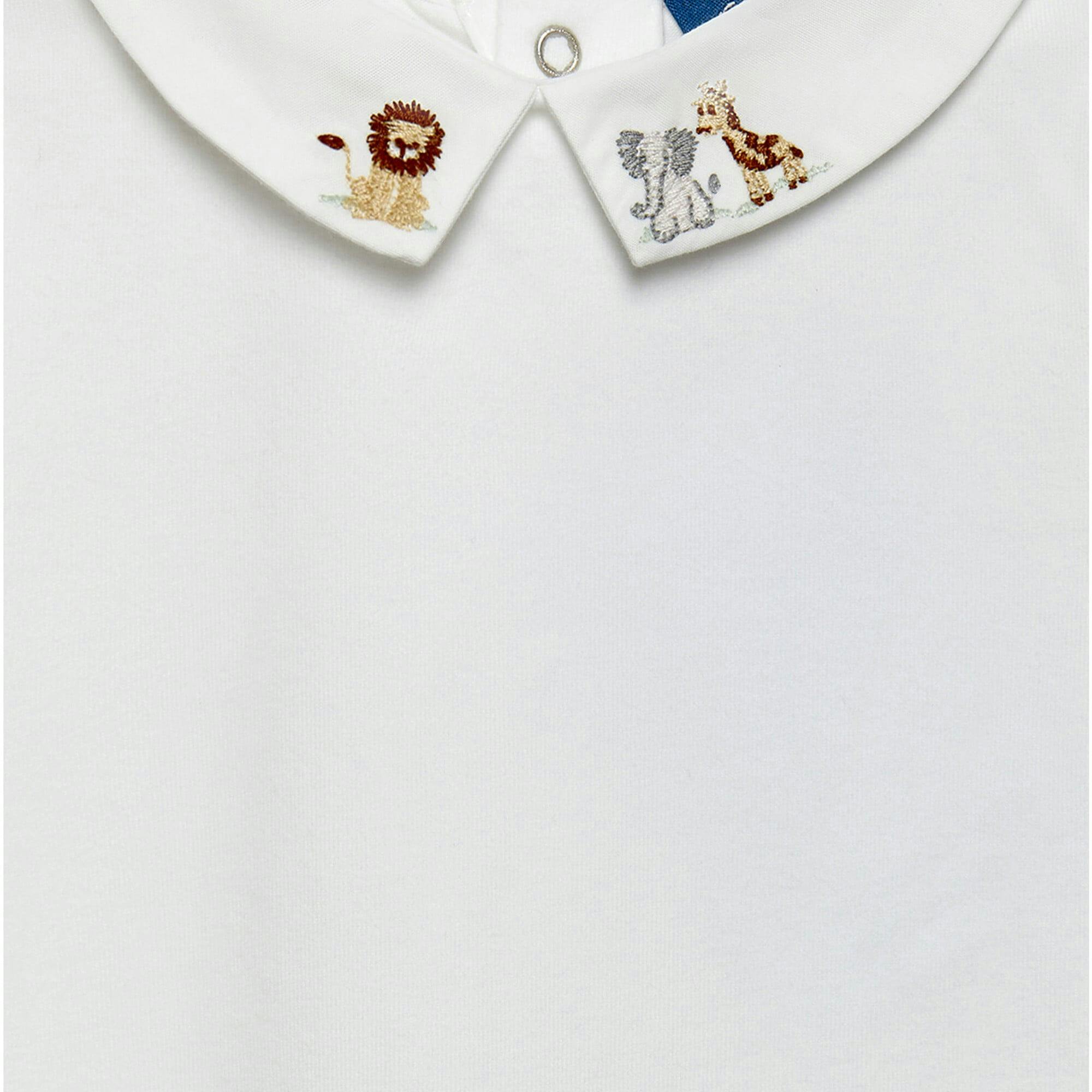 Baby Short-Sleeved Monty Bodysuit in Augustus Lion & Friends