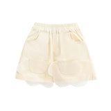 Mauve Cream Sequin Shorts Set