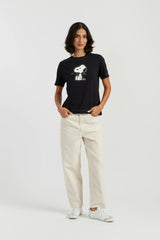 Cotton Snoopy Embroidered T-Shirt
