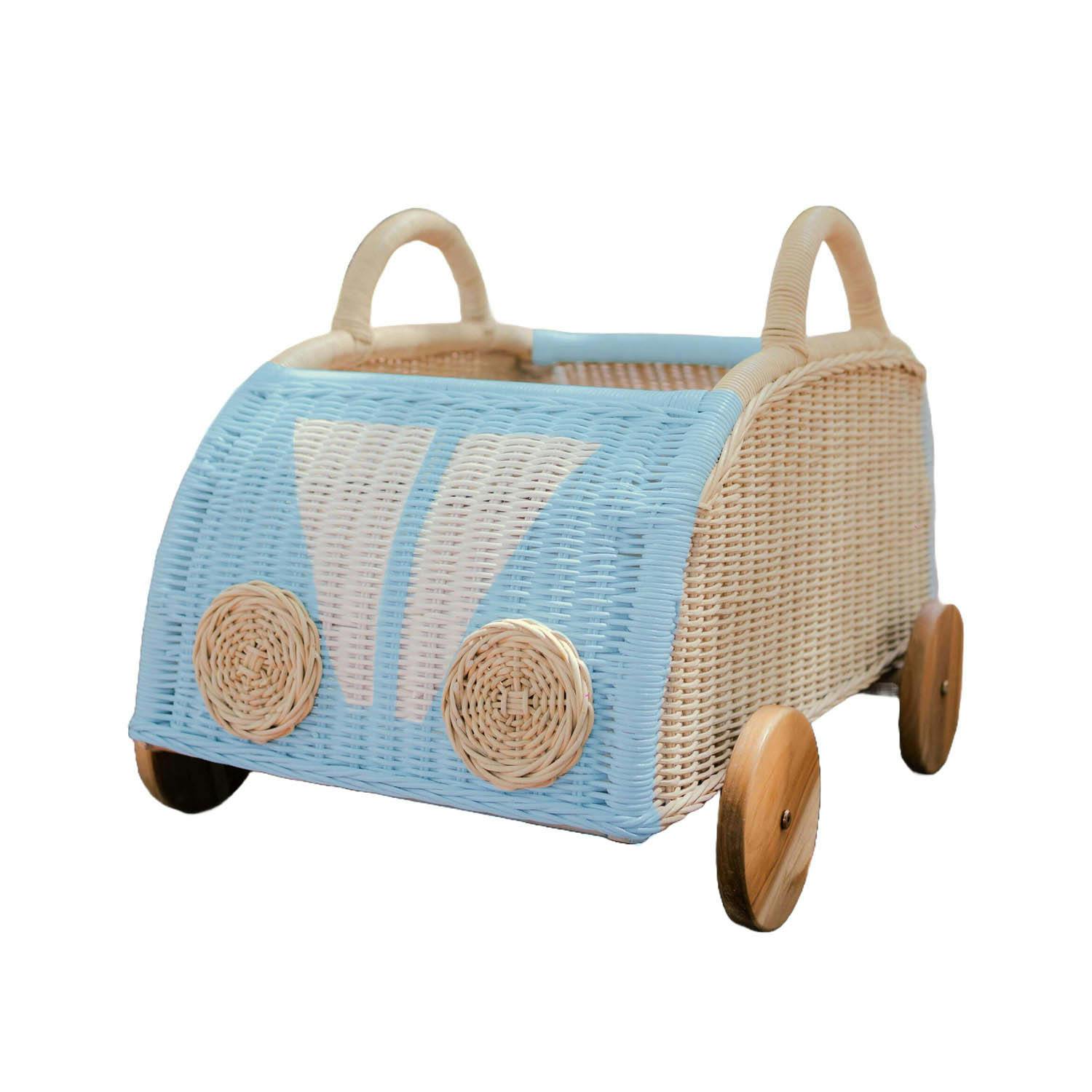 Handcrafted - Archie Storage Wagon - Rattan Wicker