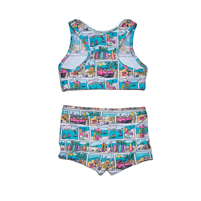 Girls Racer Bikini (Bondi Print)