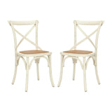 Set of 2 Franklin X Back Farmhouse Chairs