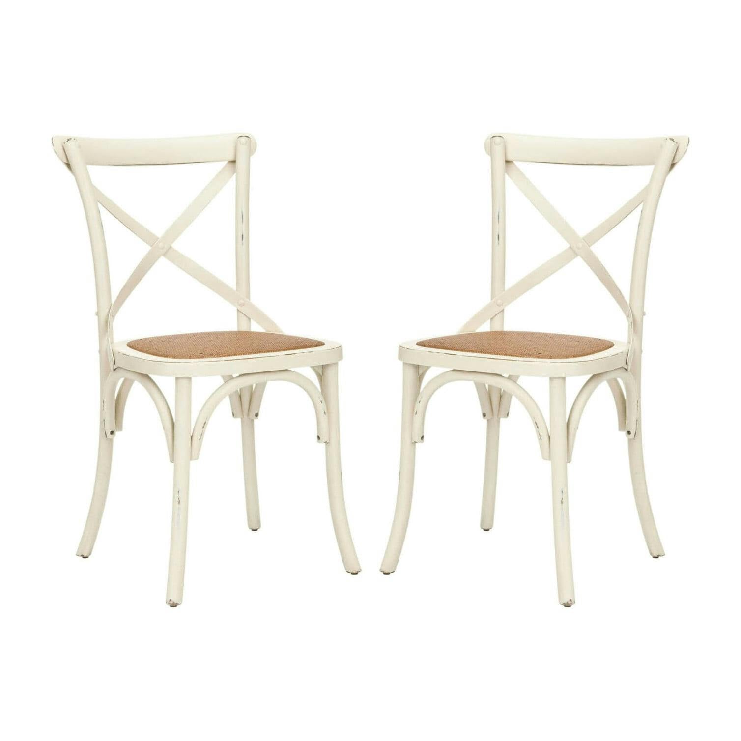 Set of 2 Franklin X Back Farmhouse Chairs