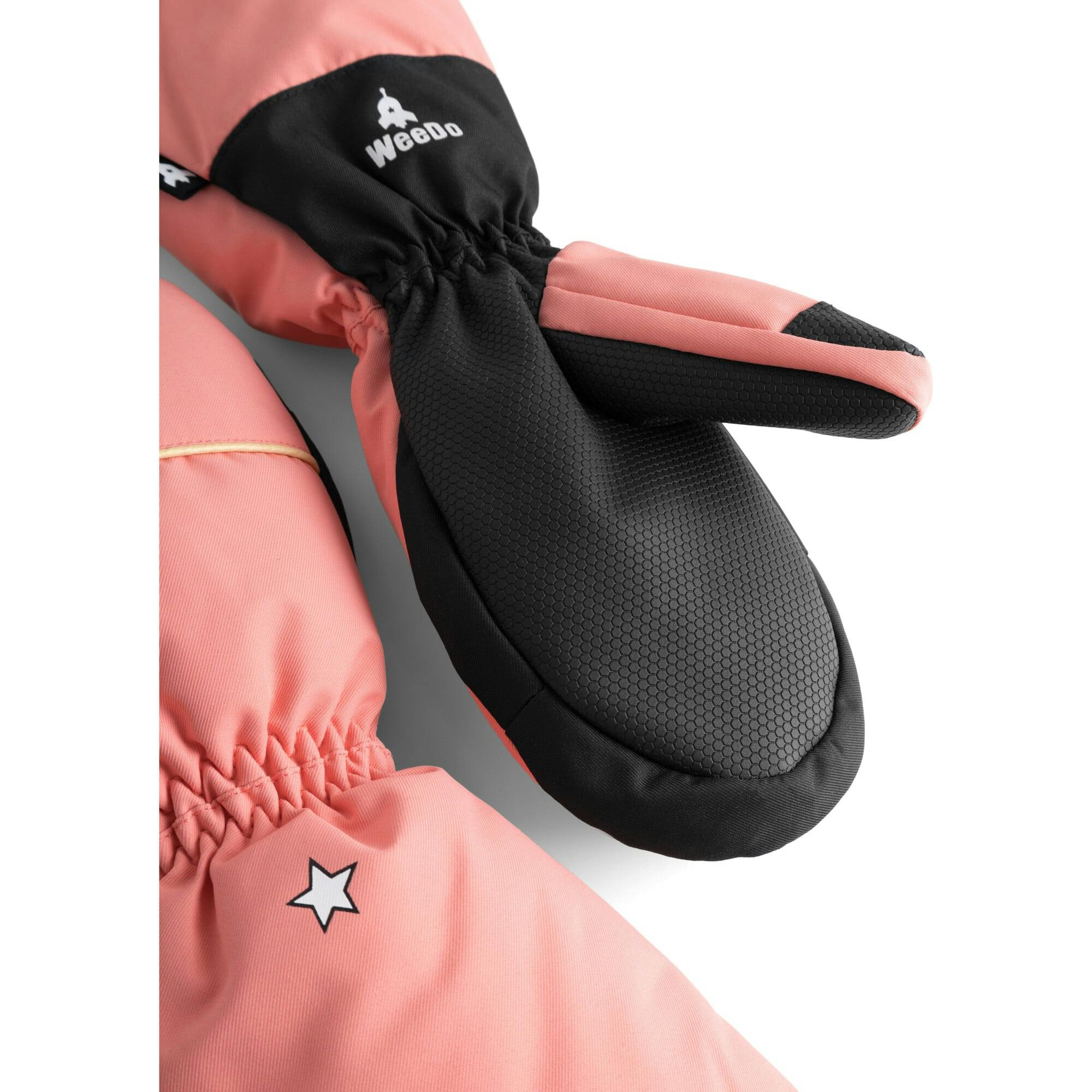 Flamingdo Elastic Long Cuff Mittens, Pink