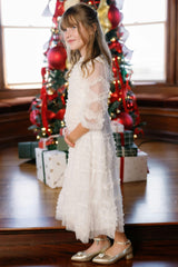 Mini Sinead Dress in Ivory Gilded Tulle