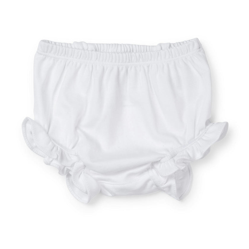 Vivian Girls' Pima Cotton Bloomer - White