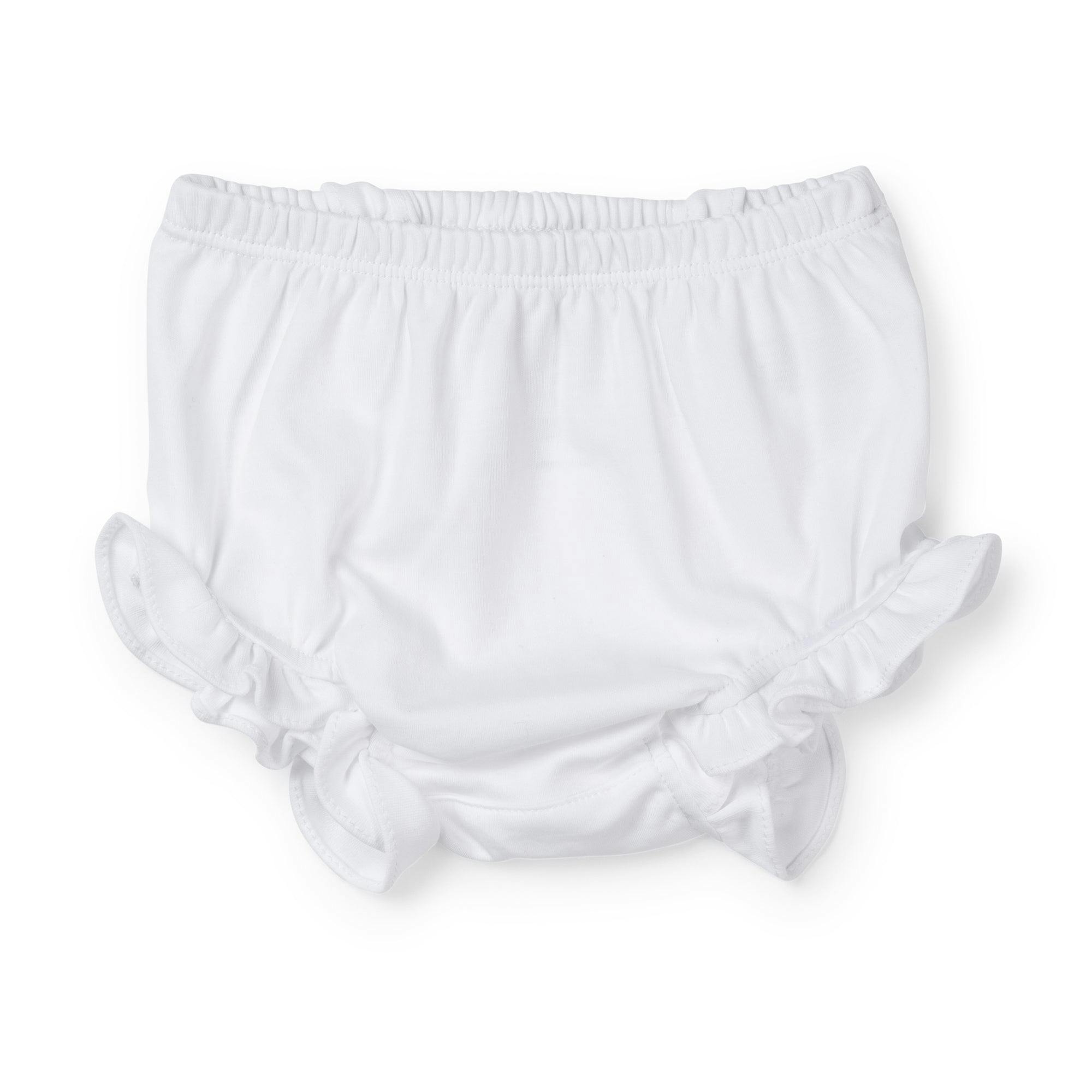 Vivian Girls' Pima Cotton Bloomer - White