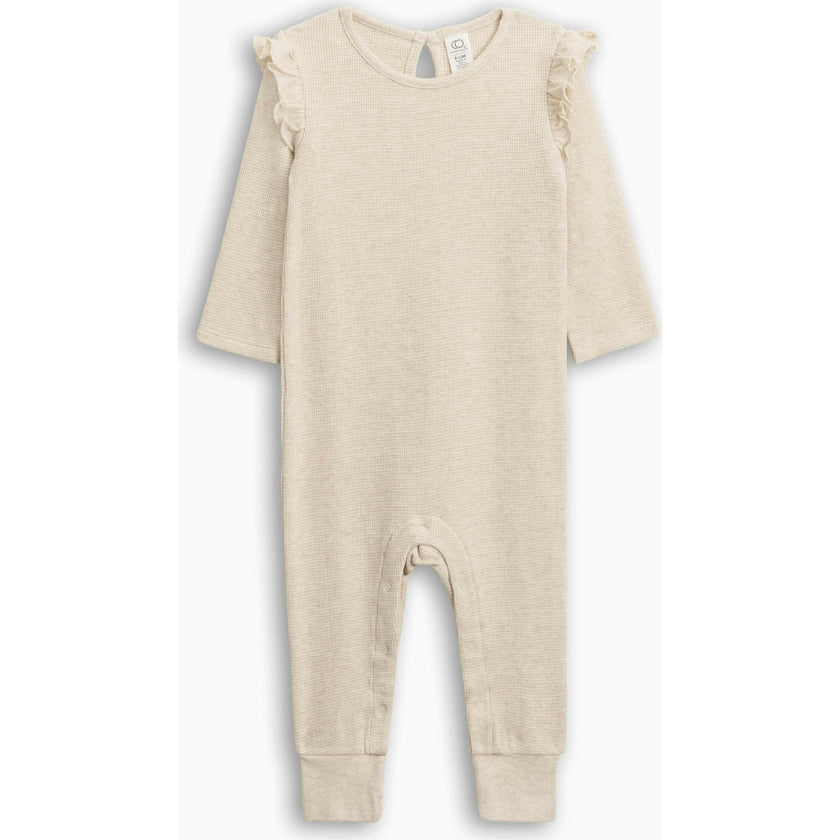 Mila Waffle Knit Flutter Sleeve Romper