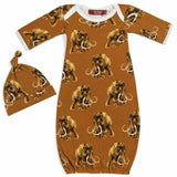 Woolly Mammoth Organic Cotton Newborn Gown & Hat Set